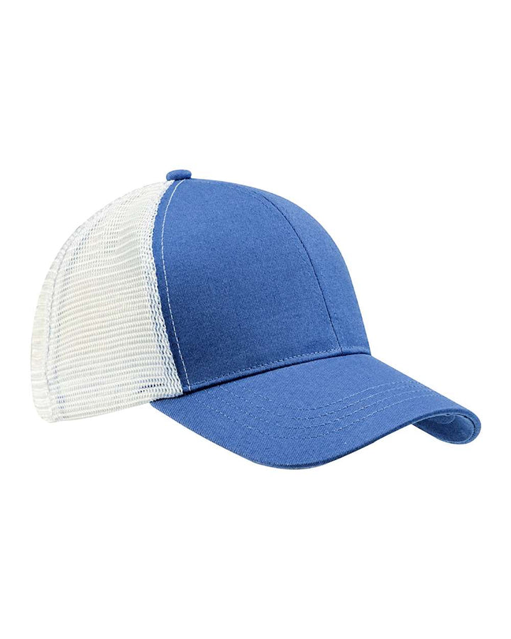 Front View of Daylight Blue/ White Eco Trucker Cap - EC7070