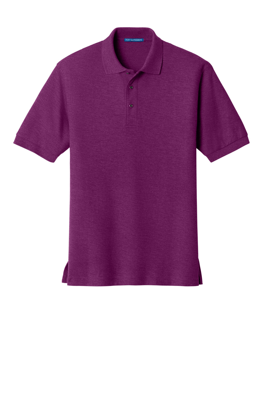 Front View of Deep Berry Port Authority Silk Touch Polo K500