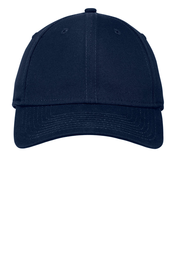 Front View of Deep Navy New Era - Adjustable Structured Cap. NE200