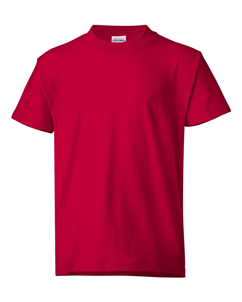 Front View of Deep Red Ecosmart™ Youth T-Shirt - 5370