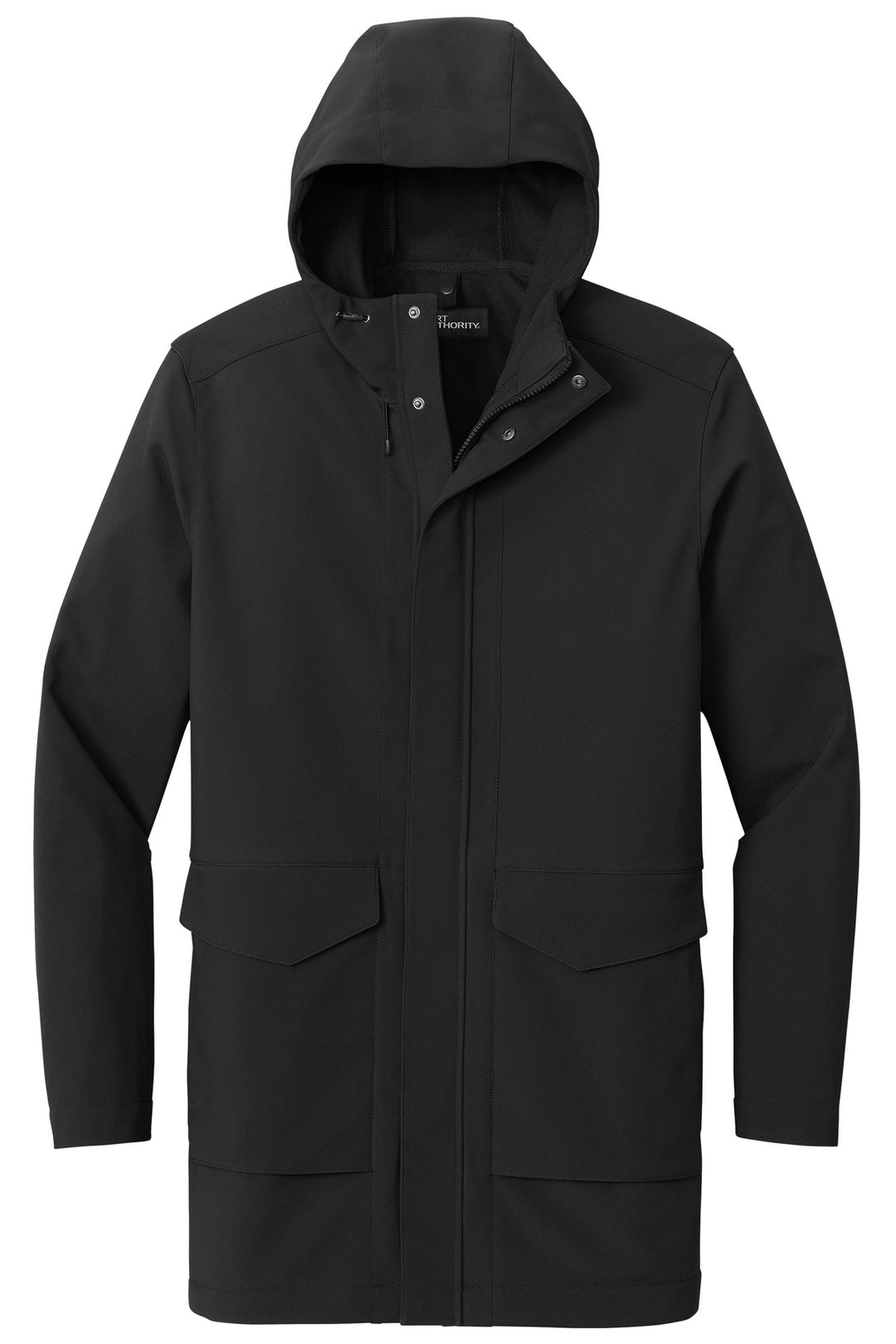 Front View of DeepBlack Port Authority Collective Outer Soft Shell Parka J919