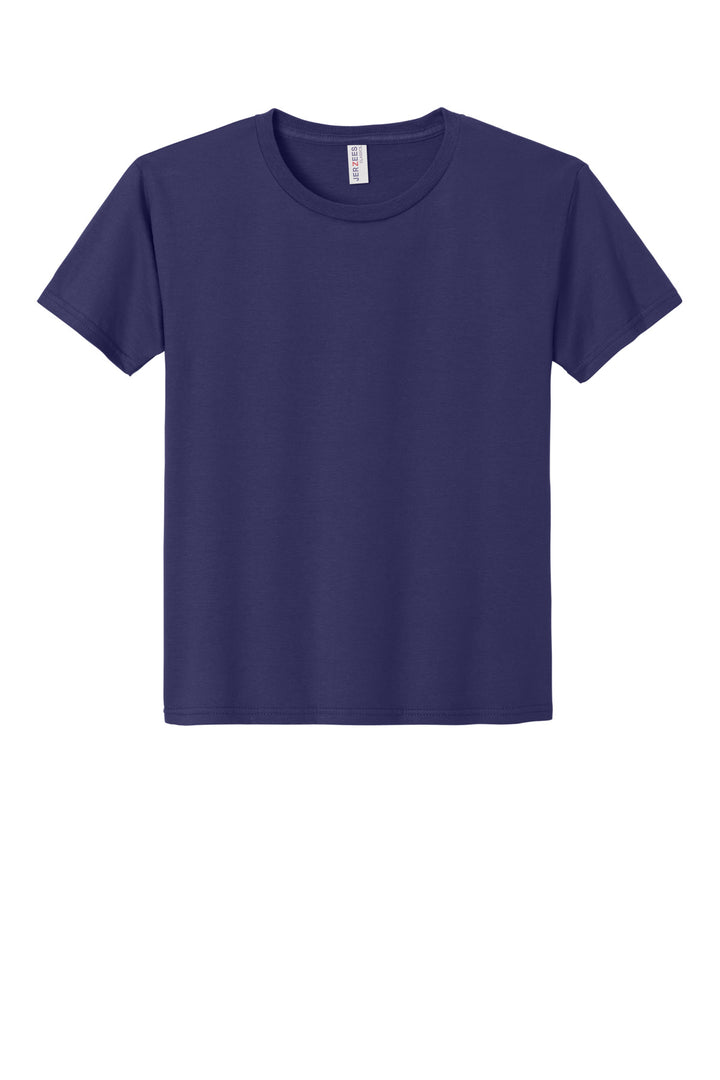 Front View of DeepPurple Jerzees Classics Youth Cotton T-Shirt 363Y