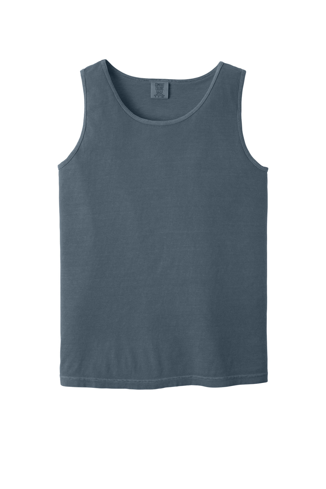 Front View of Denim COMFORT COLORS Heavyweight Ring Spun Tank Top. 9360