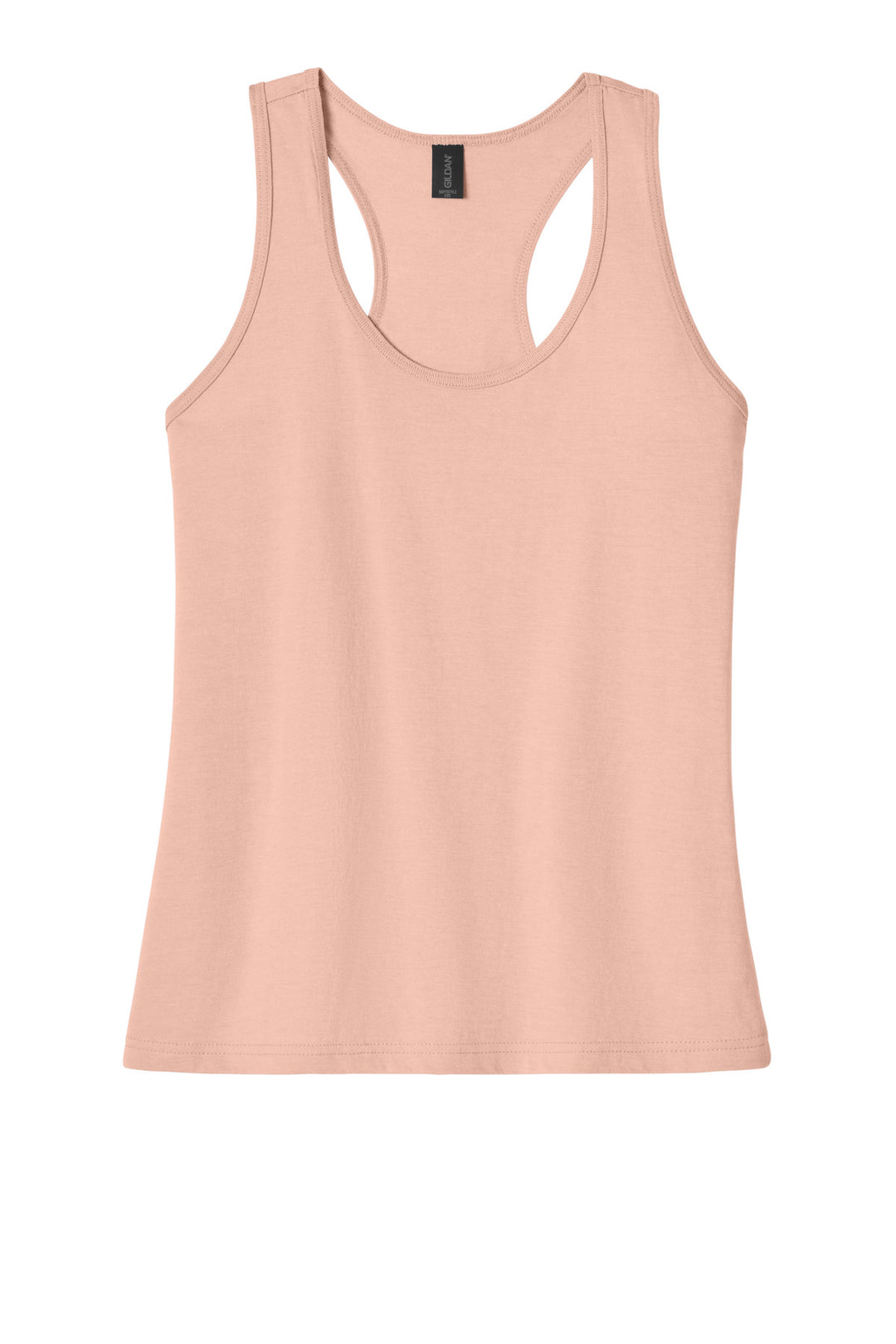 Front View of DustyRose Gildan Softstyle Women's CVC Racerback Tank 64220LCVC