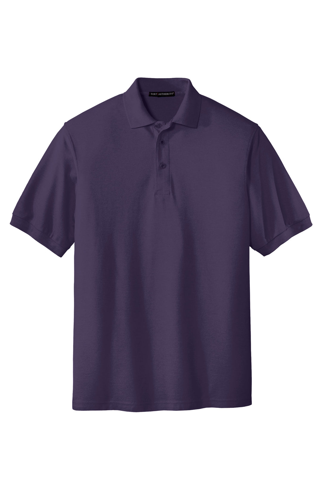 Front View of Eggplant Port Authority Silk Touch Polo K500