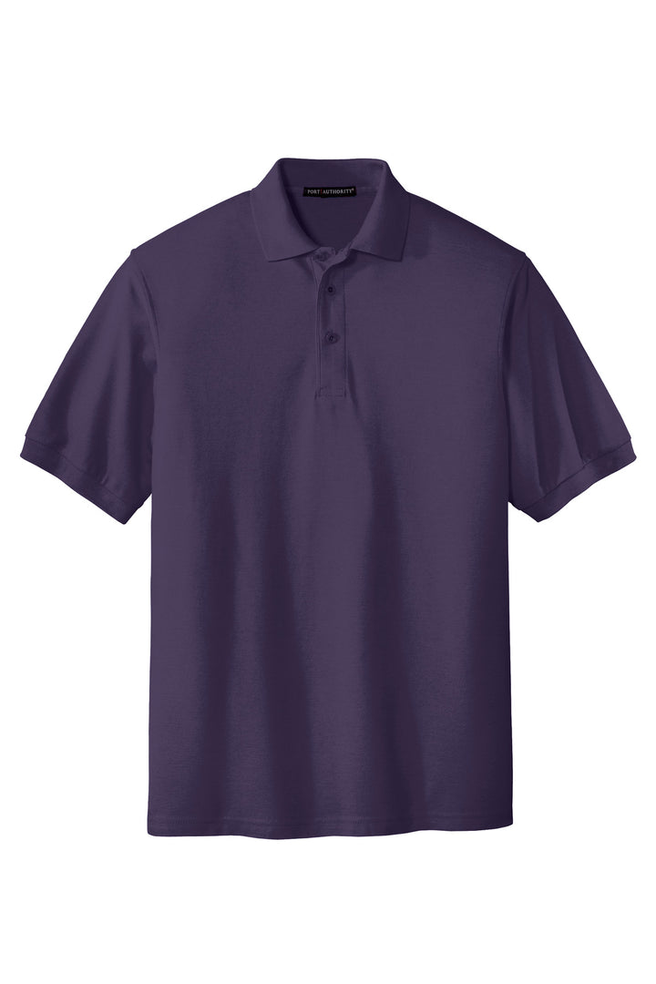Front View of Eggplant Port Authority Silk Touch Polo K500
