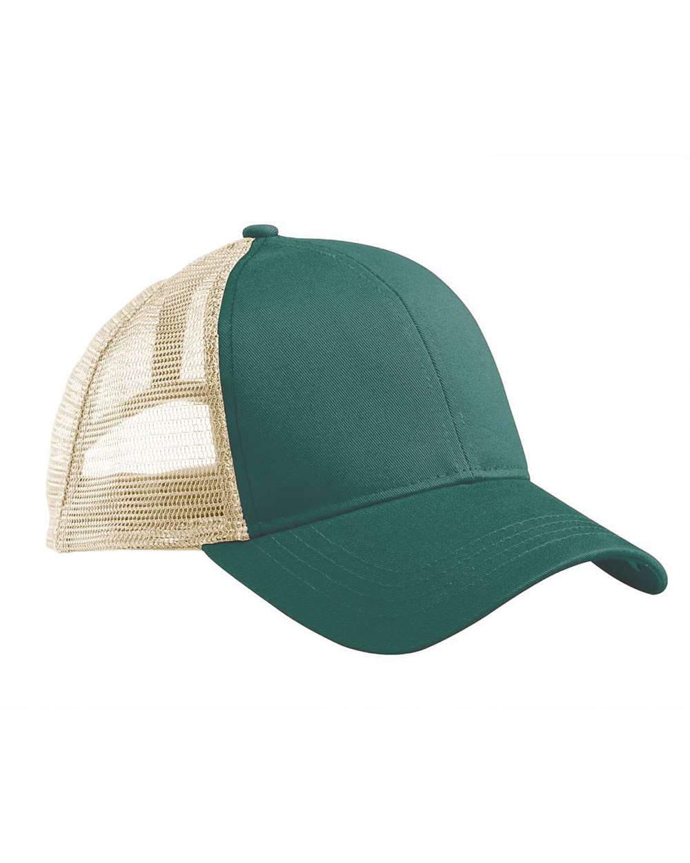 Front View of Emerald Forest/ Oyster Eco Trucker Cap - EC7070
