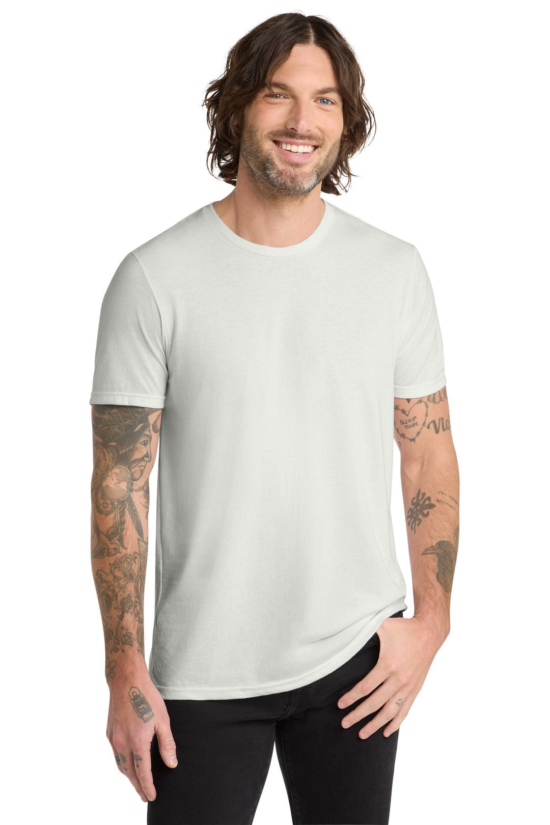 Front View of Fairly White Allmade Unisex Tri-Blend Tee AL2004