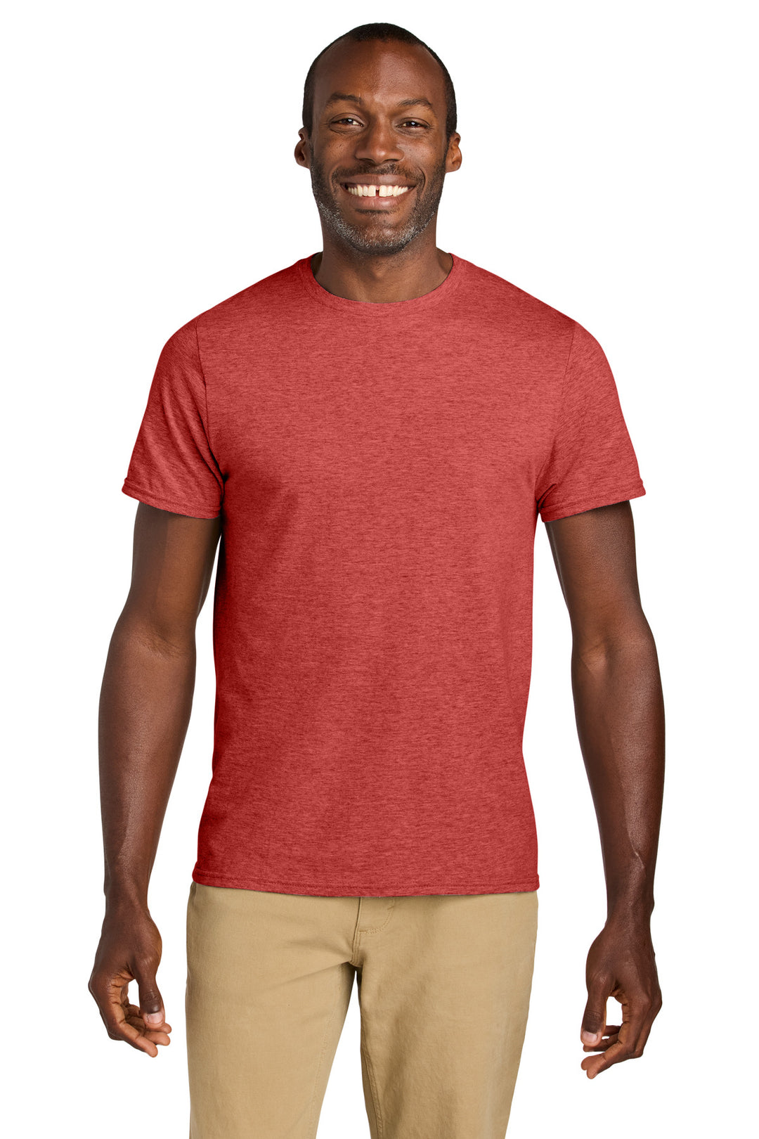 Front View of FieryRdHt Jerzees Classics Unisex Cotton T-Shirt 363M