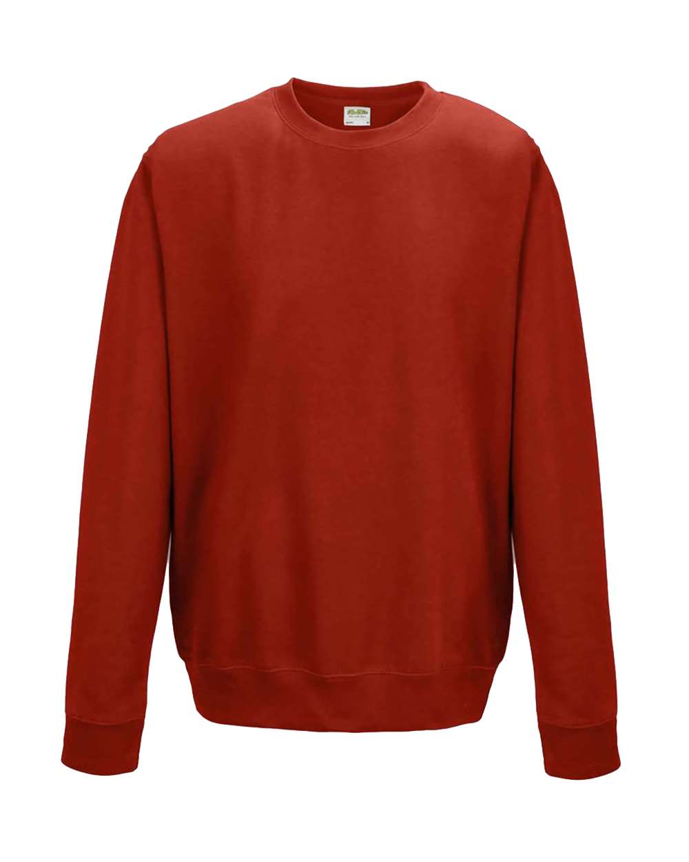 Front View of Fire Red College Crewneck Sweatshirt - JHA030