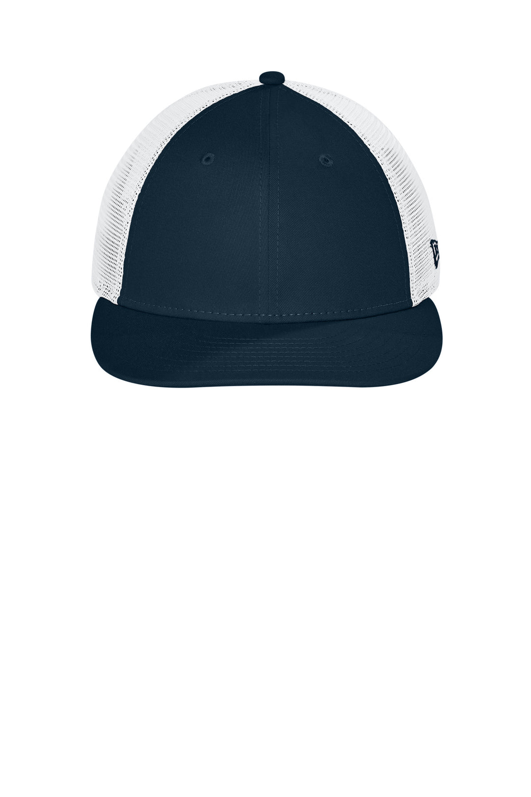 Front View of FlagDpNv/W New Era Snapback Low Profile Trucker Cap NE207
