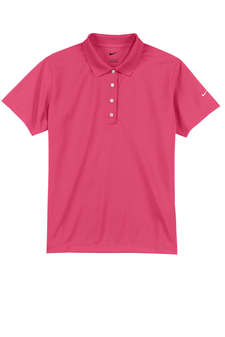 Front View of Flamingo Nike Women's Tech Basic Dri-FIT Polo. 203697