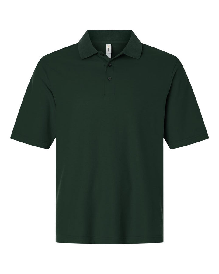 Front View of Forest Men's Resolve CVC Performance Pique Polo - CE106