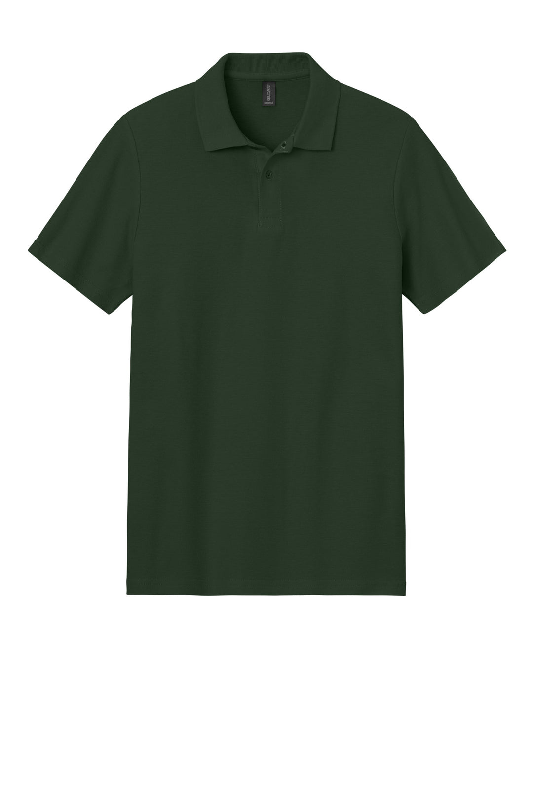 Front View of ForestGrn Gildan Softstyle Pique Polo 64800