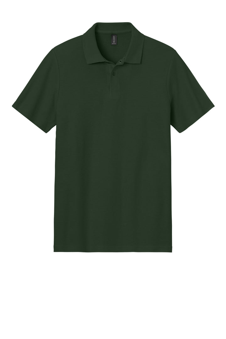 Front View of ForestGrn Gildan Softstyle Pique Polo 64800