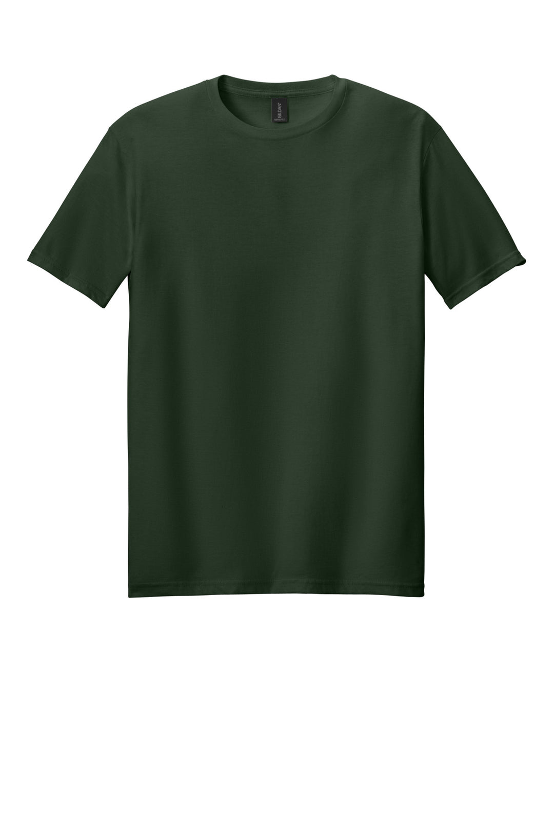 Front View of ForestGrn Gildan Softstyle T-Shirt. 64000