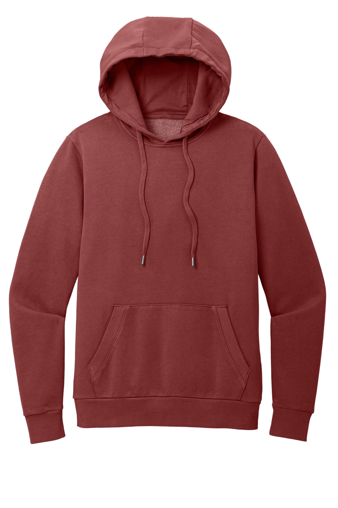 Front View of Garnet District Wash Fleece Hoodie DT2200