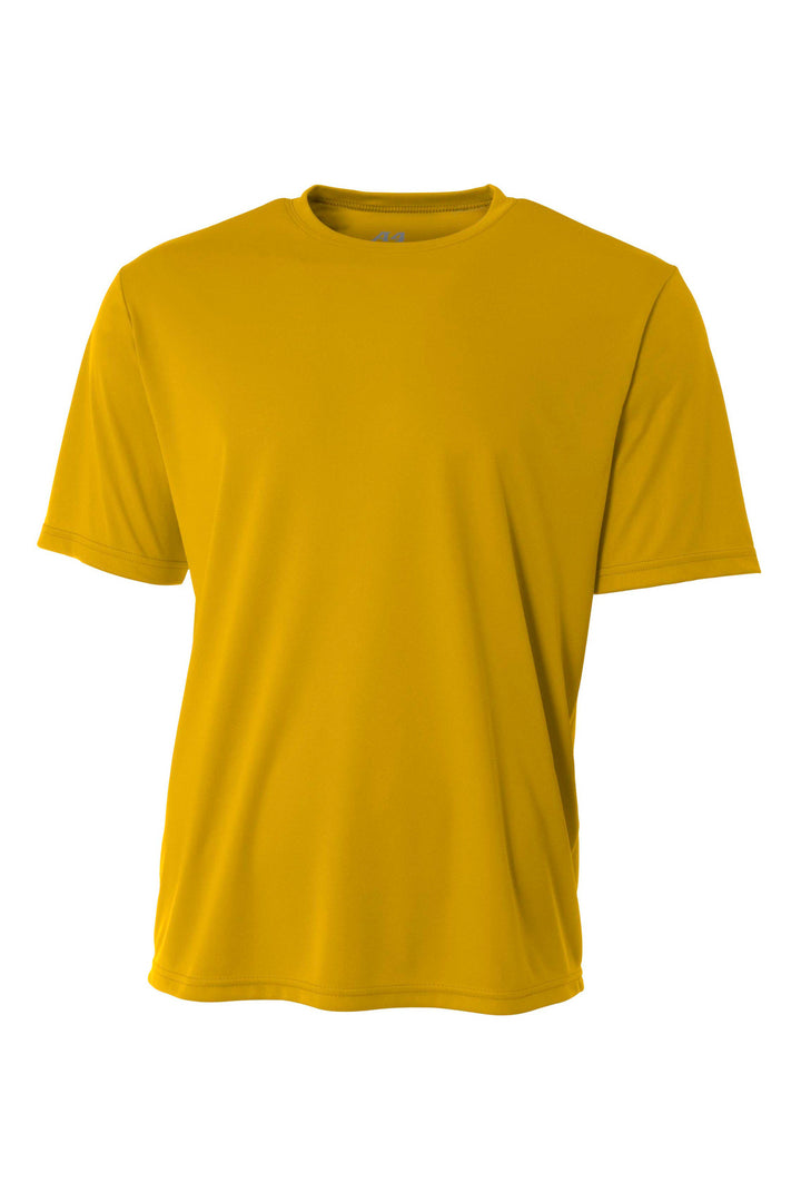 Front View of Gold A4 Youth Cooling Performance Short Sleeve Tee A4NB3142