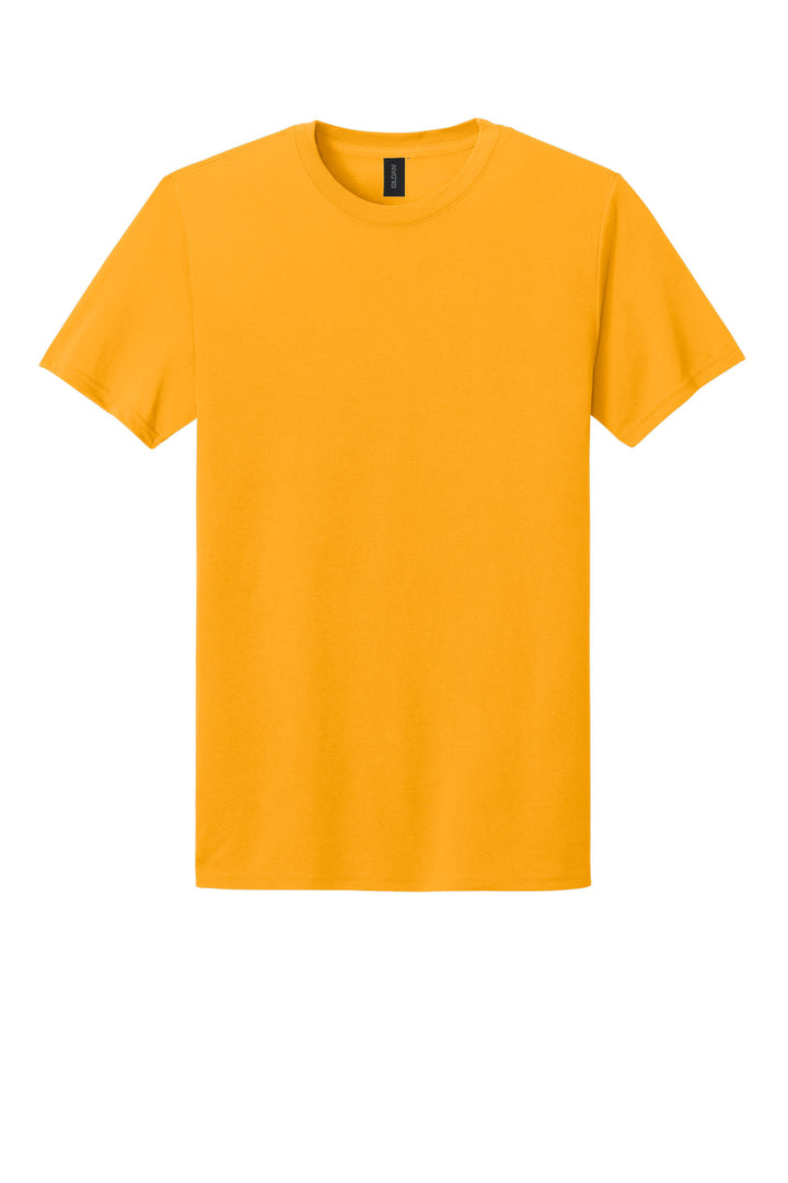 Front View of Gold Gildan Gildan Performance T-Shirt. 42000