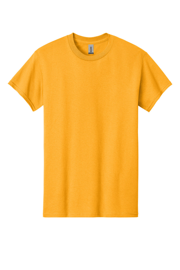 Front View of Gold Gildan - Heavy Cotton 100% Cotton T-Shirt. 5000