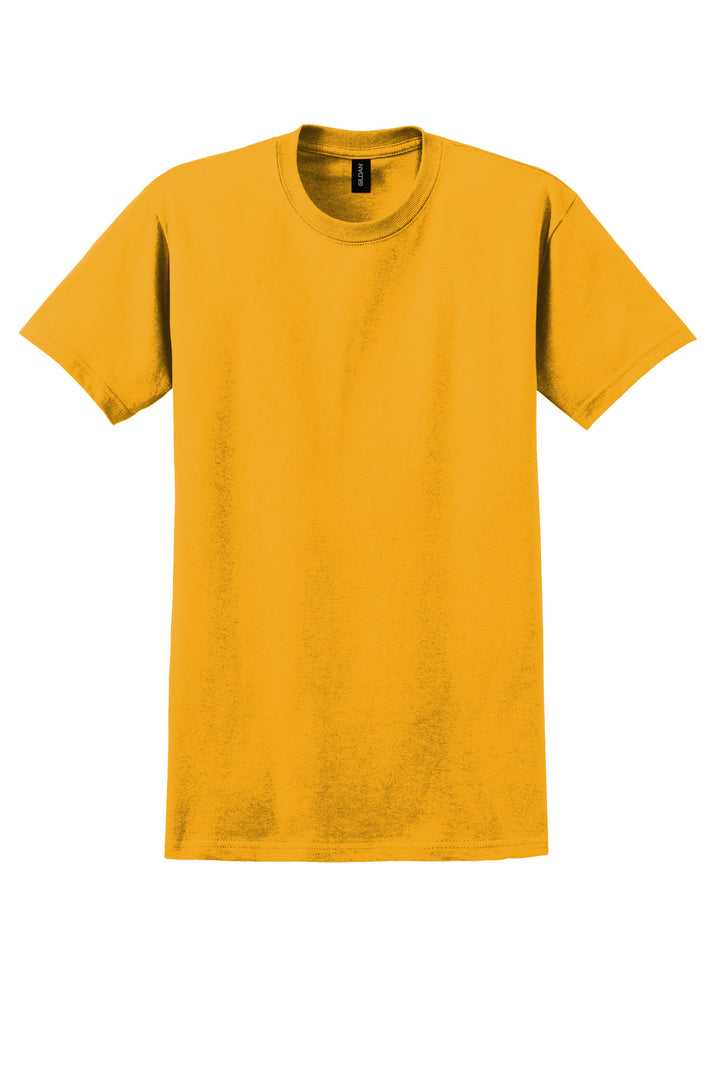 Front View of Gold Gildan - Ultra Cotton 100% US Cotton T-Shirt. 2000