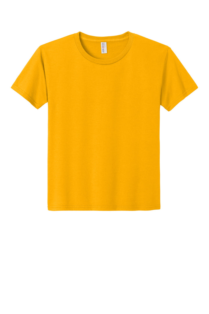Front View of Gold Jerzees Classics Youth Cotton T-Shirt 363Y