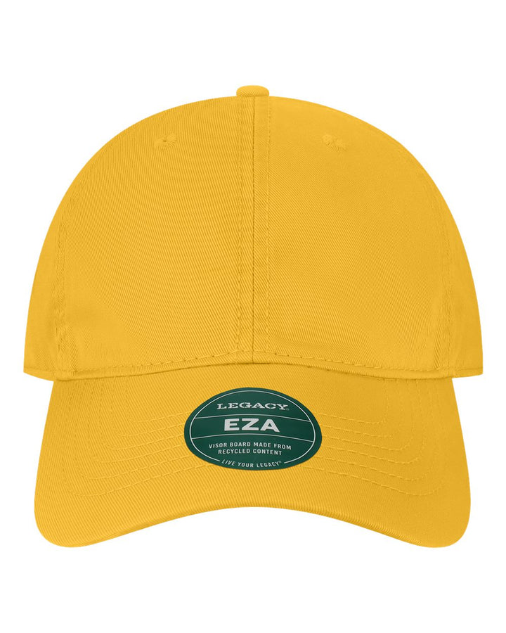 Front View of Gold Relaxed Twill Dad Hat - EZA