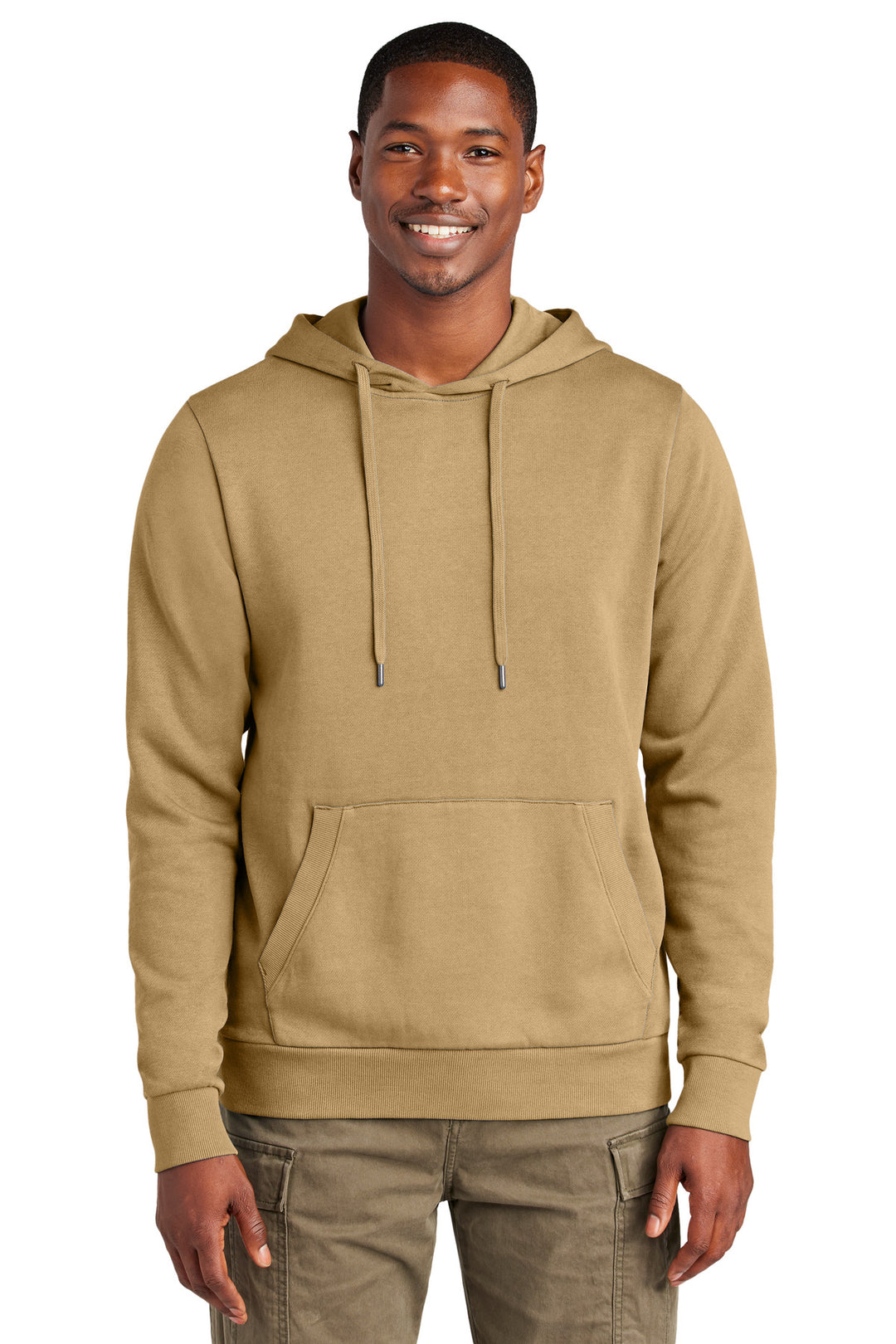 Front View of GoldnSpice District Wash Fleece Hoodie DT2200