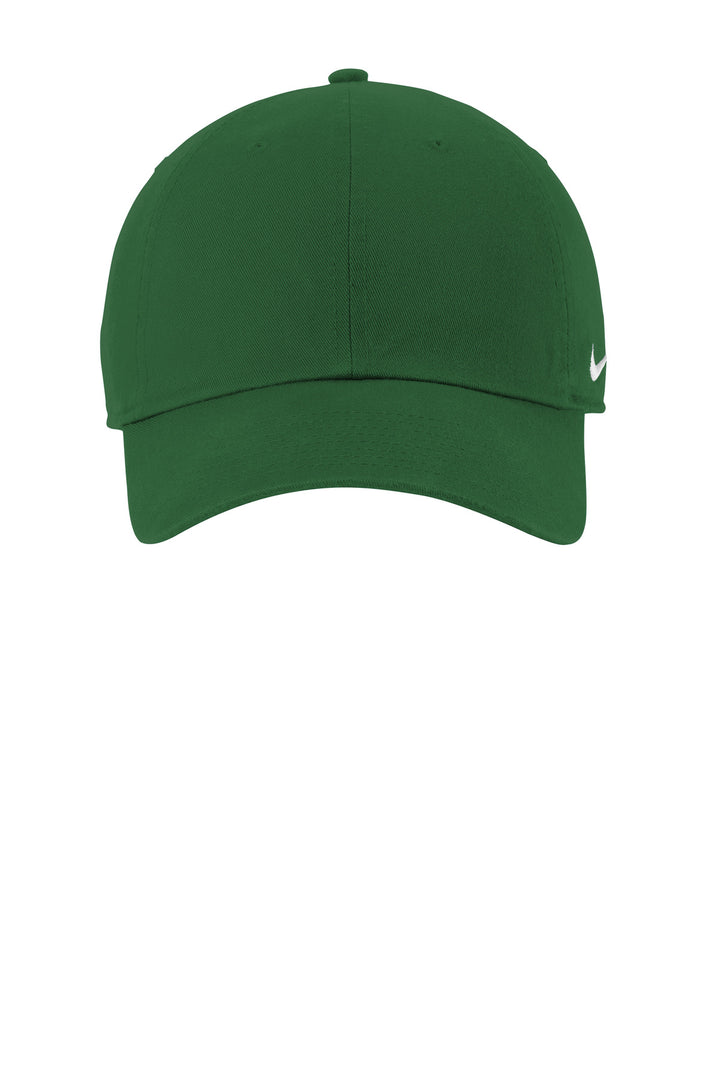 Front View of GorgeGreen Nike Heritage Cotton Twill Cap NKFB5677