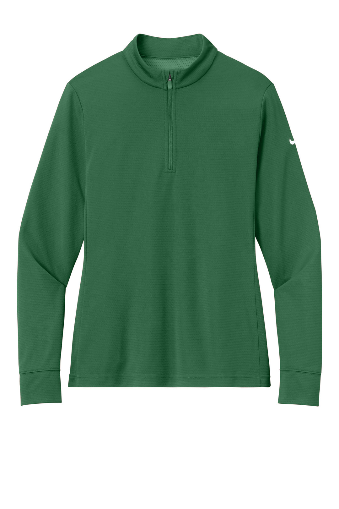 Front View of GorgeGreen Nike Women's Essential 1/2-Zip Cover-Up NKHM7969