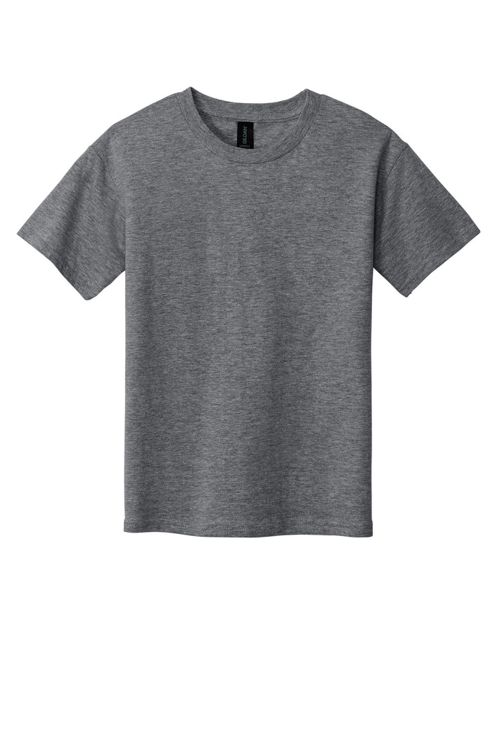 Front View of GphHeather Gildan Youth Softstyle T-Shirt 64000B