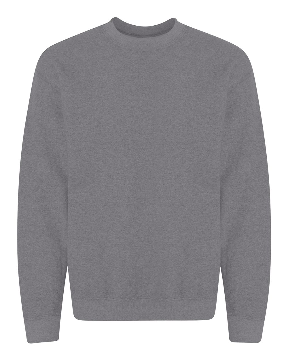 Front View of Graphite Heather Heavy Blend™ Crewneck Sweatshirt - 18000