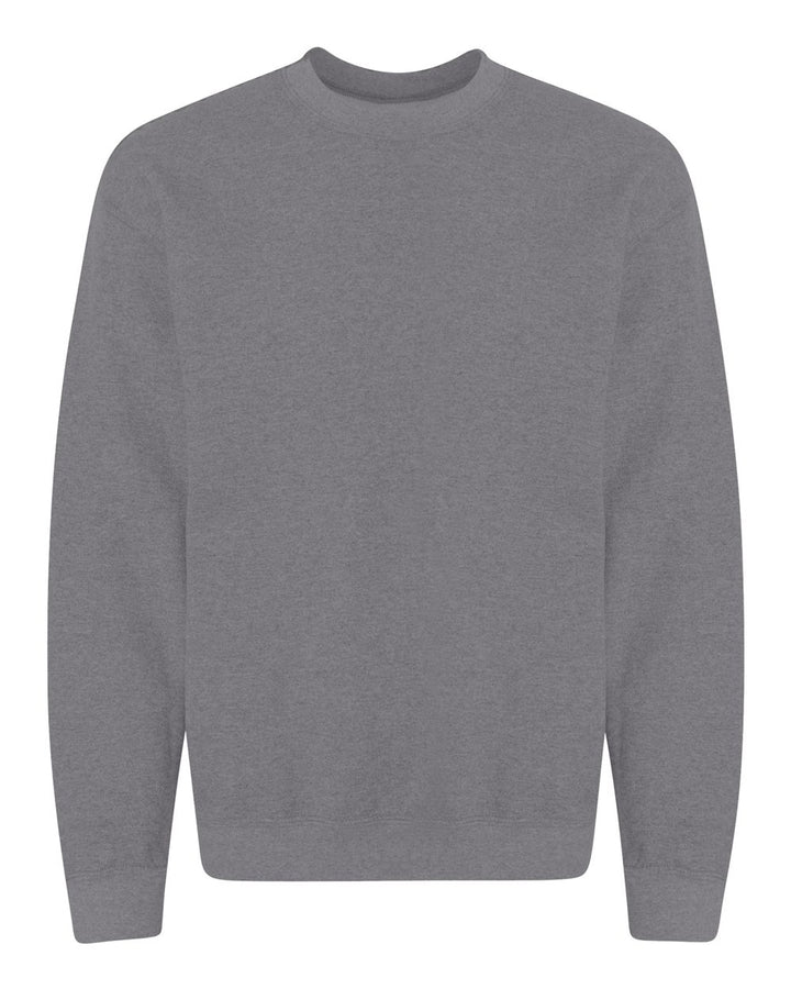 Front View of Graphite Heather Heavy Blend™ Crewneck Sweatshirt - 18000