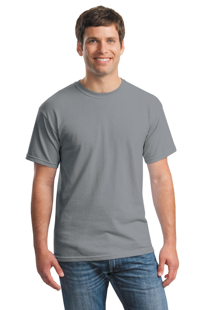 Front View of Gravel Gildan - Heavy Cotton 100% Cotton T-Shirt. 5000