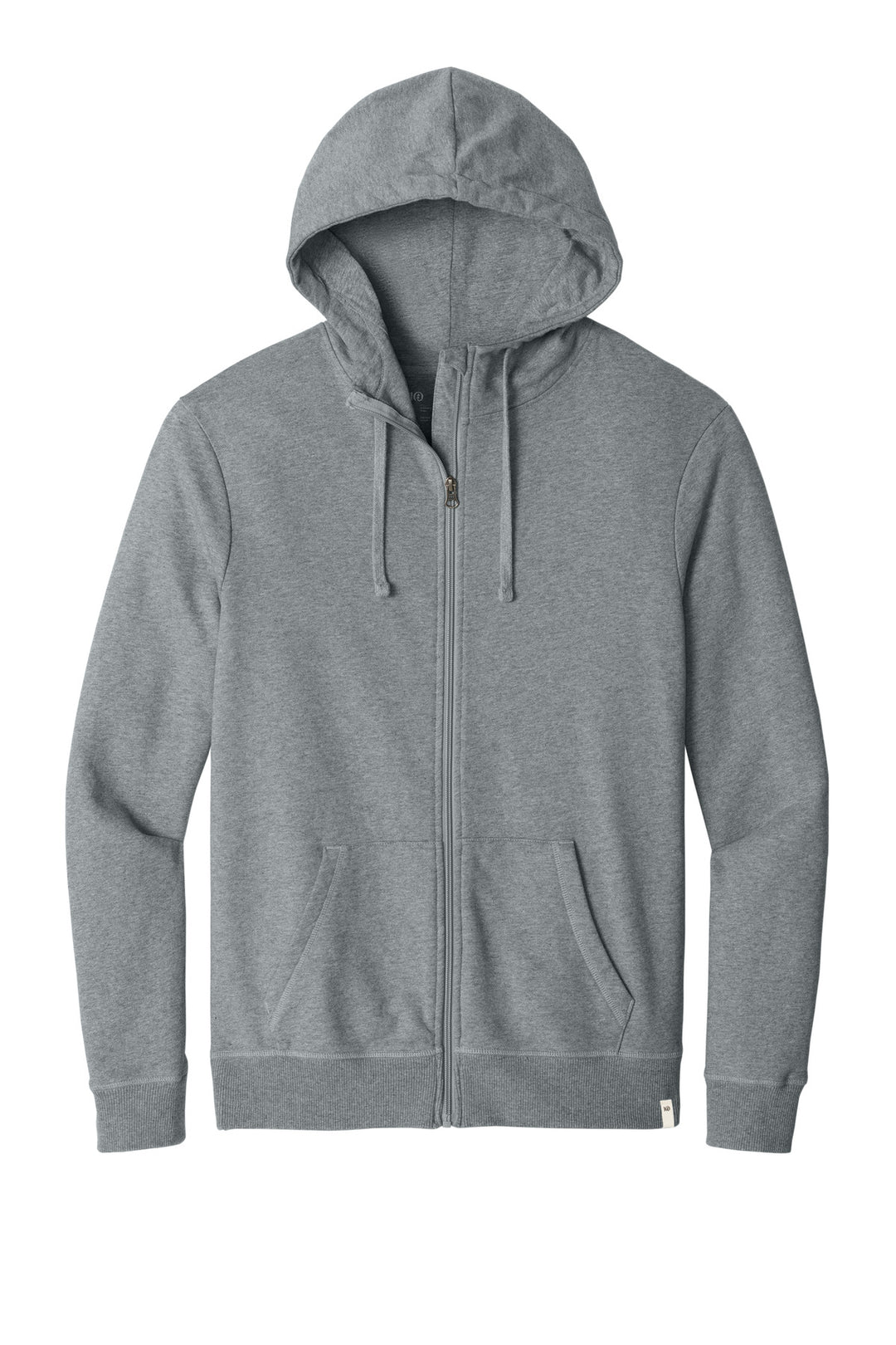 Front View of GreyHthr LIMITED EDITION tentree Organic Cotton Fleece Full-Zip Hoodie TTCM4367