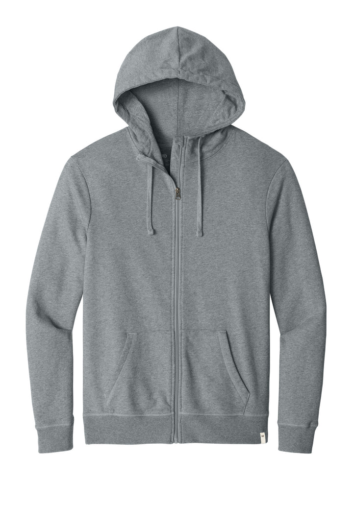 Front View of GreyHthr LIMITED EDITION tentree Organic Cotton Fleece Full-Zip Hoodie TTCM4367