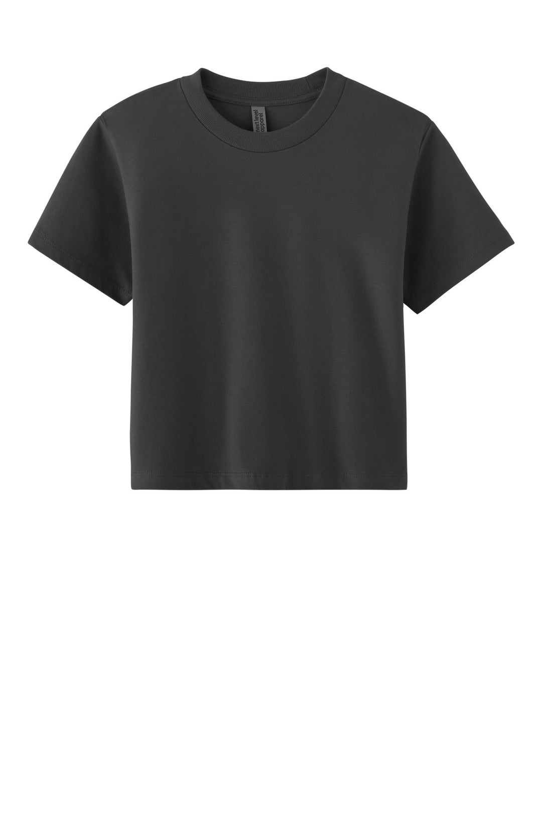 Front View of GrphBlack Next Level Apparel Women's Heavyweight Boxy Tee NL7610
