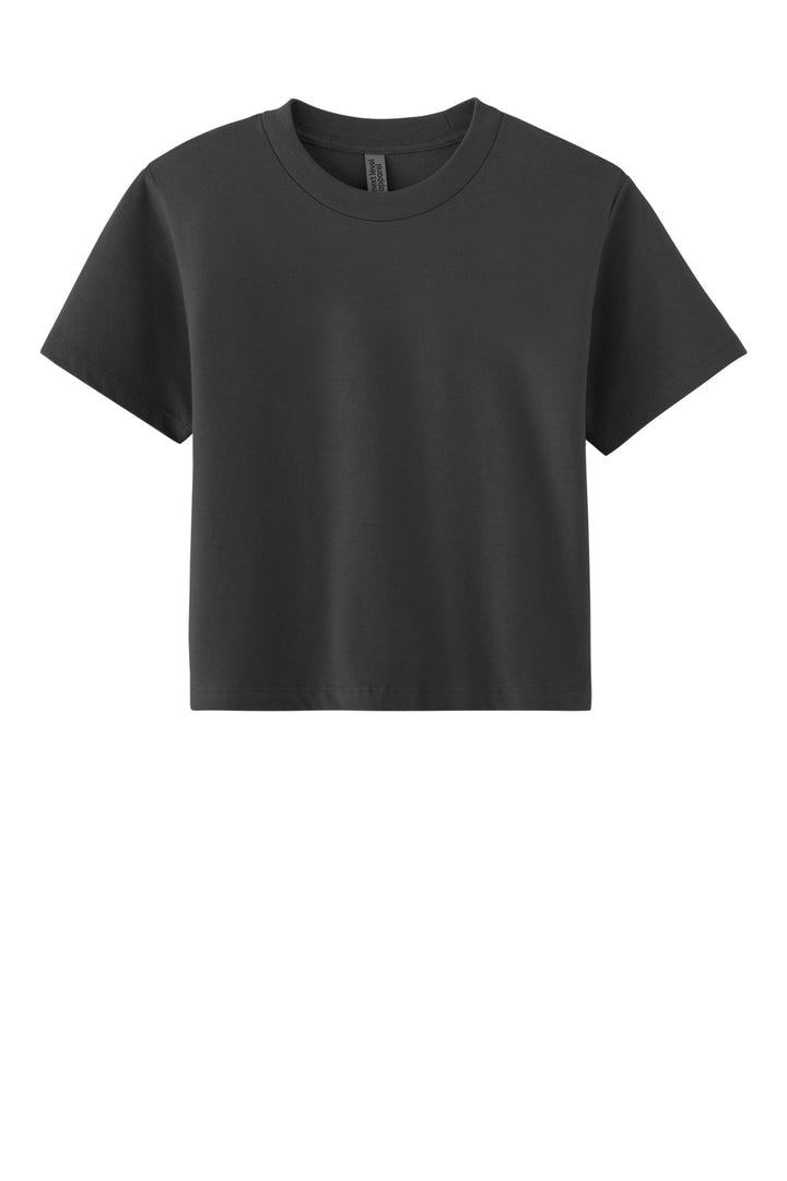 Front View of GrphBlack Next Level Apparel Women's Heavyweight Boxy Tee NL7610