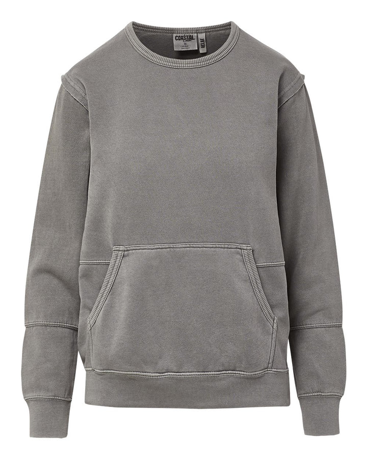Front View of Hazy Days Women's Coastal Color™ Sweatshirt - W25167