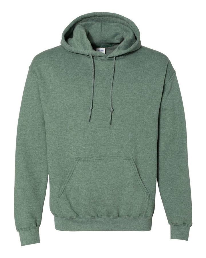 Front View of Heather Dark Green Heavy Blend™ Hooded Sweatshirt - 18500