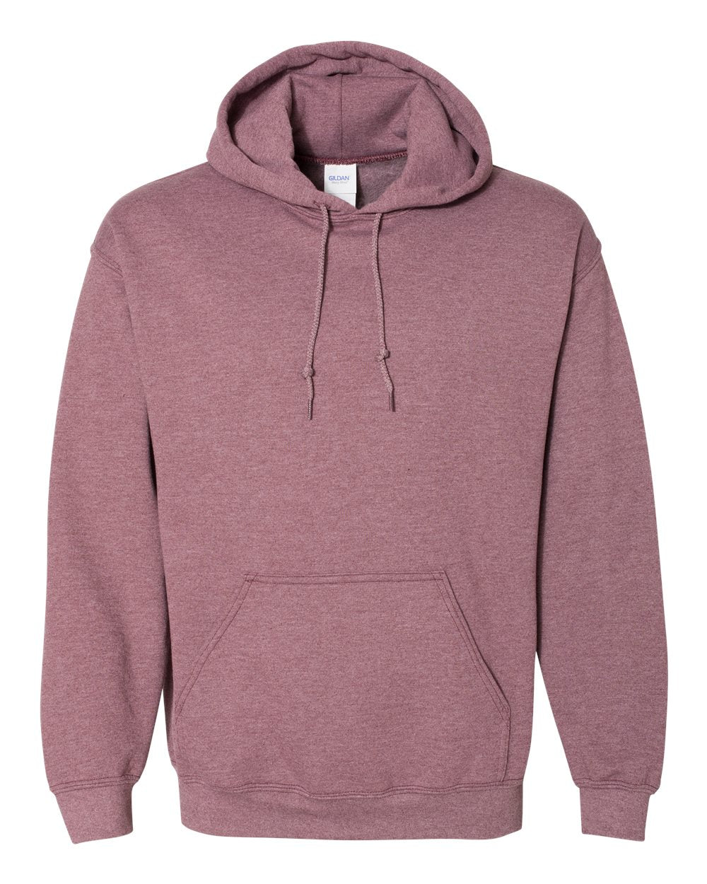 Front View of Heather Dark Maroon Heavy Blend™ Hooded Sweatshirt - 18500
