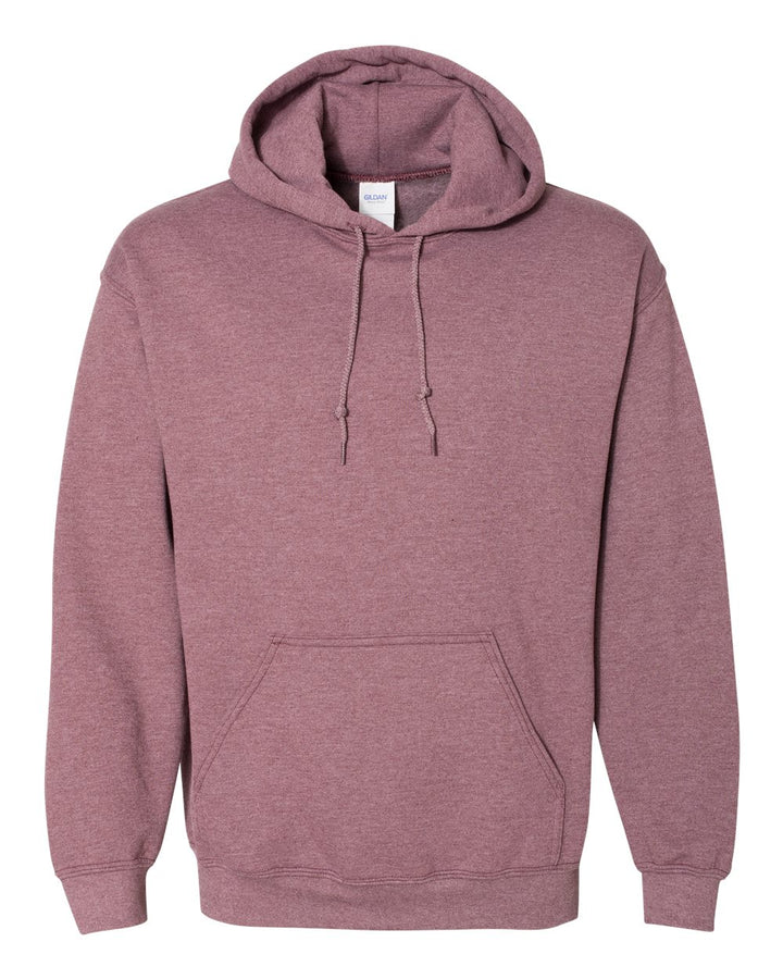 Front View of Heather Dark Maroon Heavy Blend™ Hooded Sweatshirt - 18500