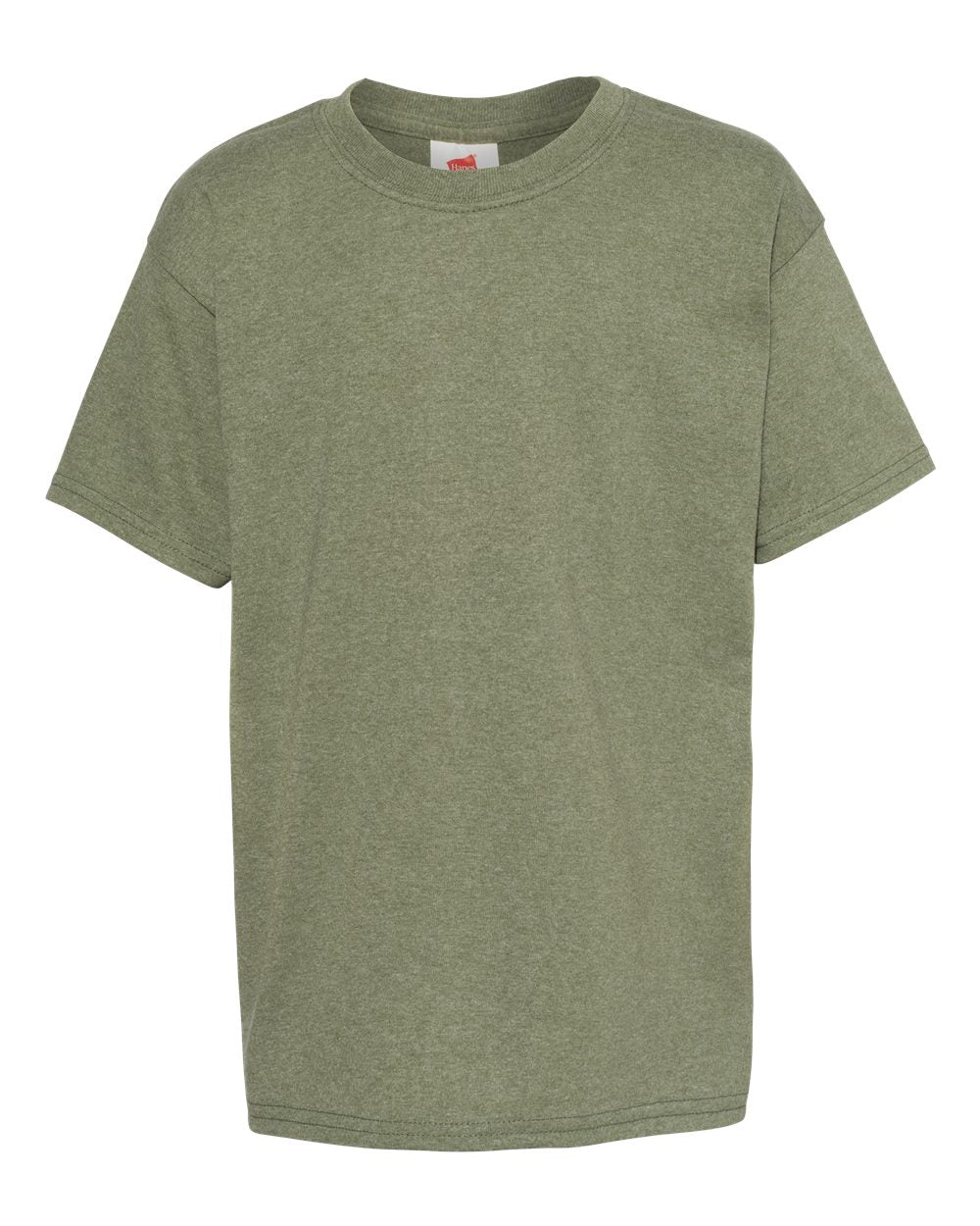 Front View of Heather Green Ecosmart™ Youth T-Shirt - 5370