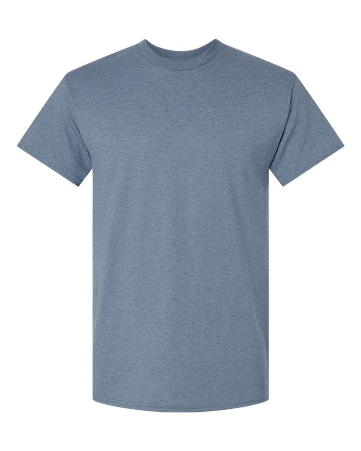 Front View of Heather Indigo Ultra Cotton® T-Shirt - 2000