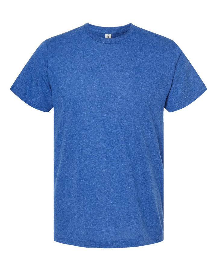 Front View of Heather Royal Poly-Rich T-Shirt - 241