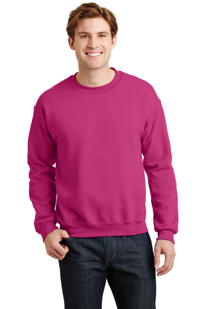 Front View of Heliconia Gildan Heavy Blend Crewneck Sweatshirt. 18000