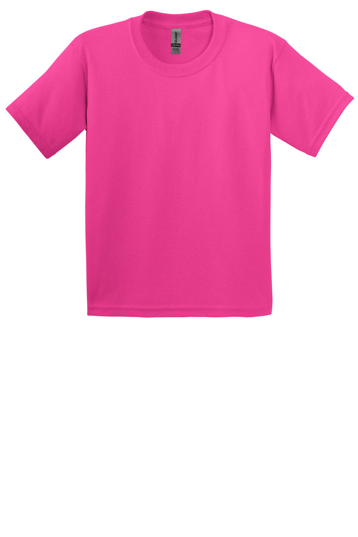 Front View of Heliconia Gildan - Youth Ultra Cotton 100% US Cotton T-Shirt. 2000B