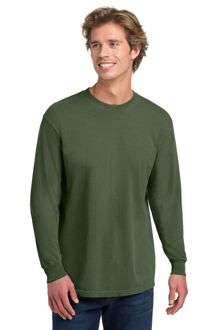 Front View of Hemp COMFORT COLORS Heavyweight Ring Spun Long Sleeve Tee. 6014
