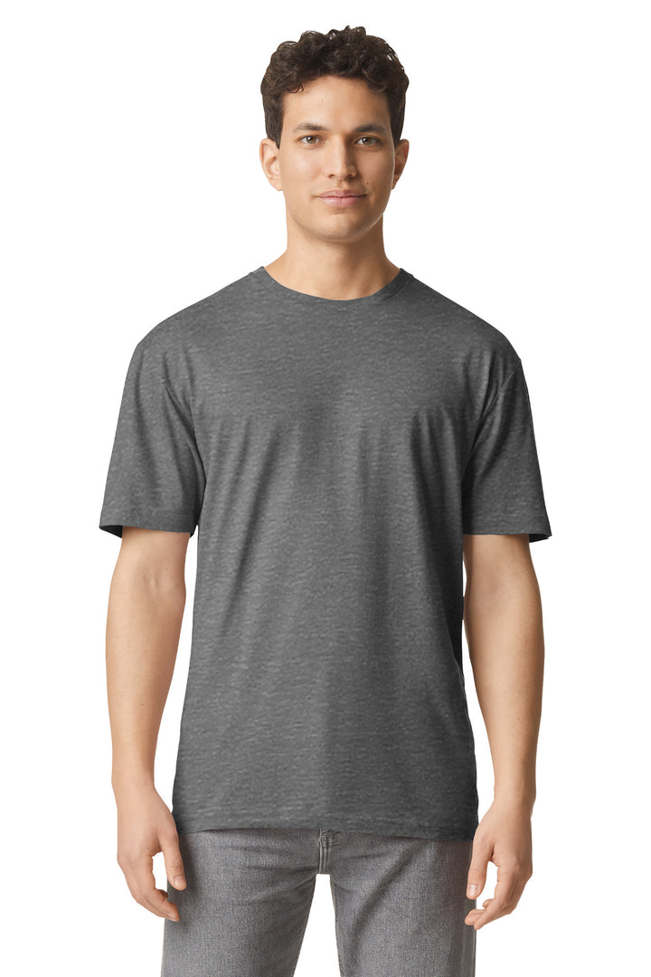 Front View of HtDkGrey Gildan Light Cotton Tee 3000