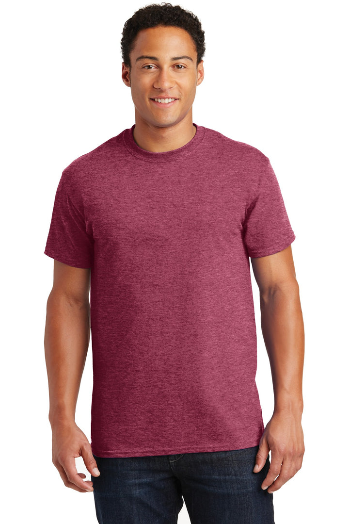 Front View of Hthr Cardinal Gildan - Ultra Cotton 100% US Cotton T-Shirt. 2000